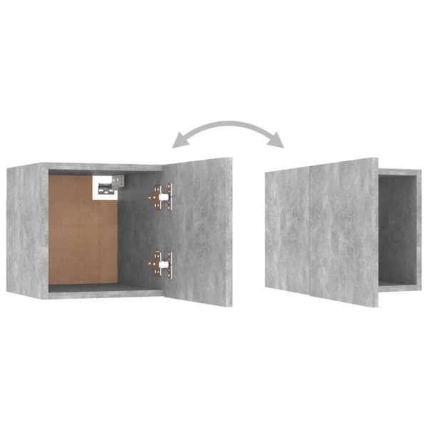 sengeskab 30,5x30x30 cm konstrueret træ betongrå