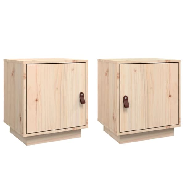 sengeborde 2 stk. 40x34x45 cm massivt fyrretræ