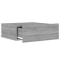 Pikkukuva 8 / 10: Kelluvat yöpöydät 2 kpl harmaa Sonoma 40x30x15 cm tekninen puu