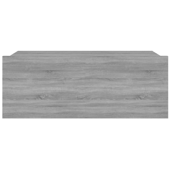 Kelluvat yöpöydät 2 kpl harmaa Sonoma 40x30x15 cm tekninen puu