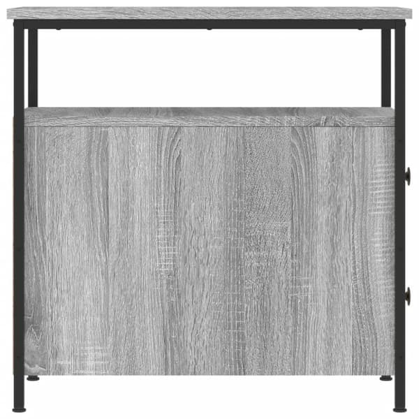 sengebord 30x60x60 cm konstrueret træ grå sonoma-eg