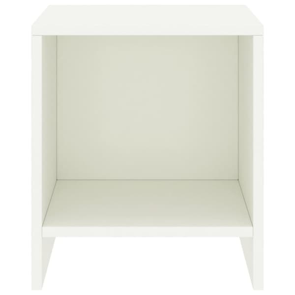 Sängbord 2 st vit 35x30x40 cm massiv furu