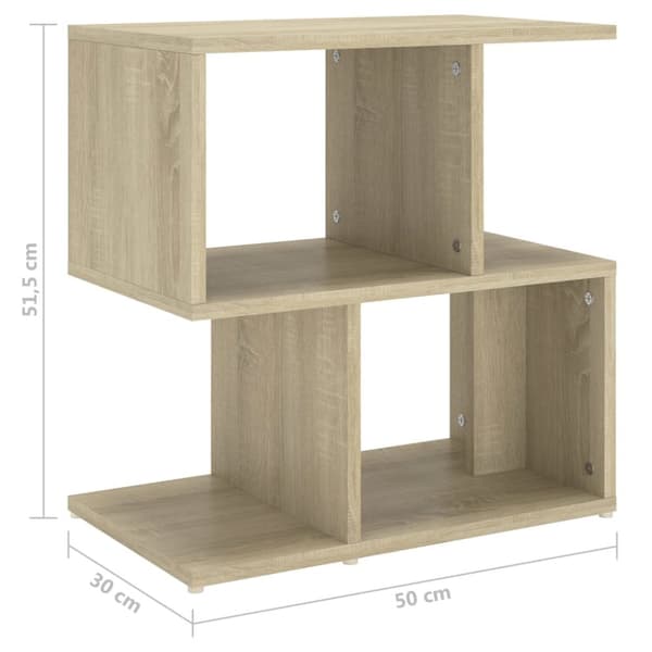 sengeskab 50x30x51,5 cm spånplade sonoma-eg