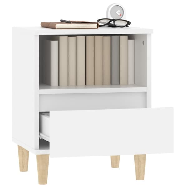 sengeborde 2 stk. 40x35x50 cm hvid