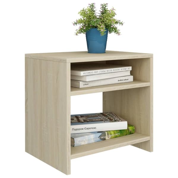 sengebord 40x30x40 cm konstrueret træ Sonoma-eg