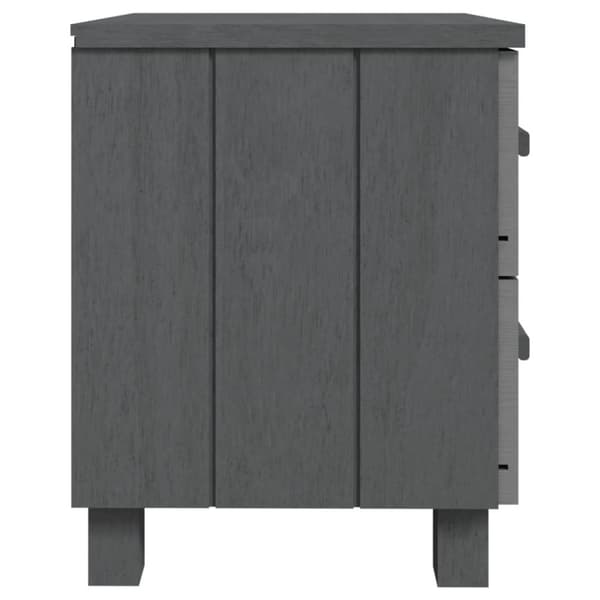 sengeskab HAMAR 40x35x44,5 cm massivt fyrretræ mørkegrå