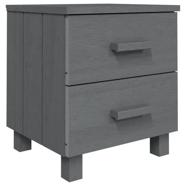 sengeskab HAMAR 40x35x44,5 cm massivt fyrretræ mørkegrå