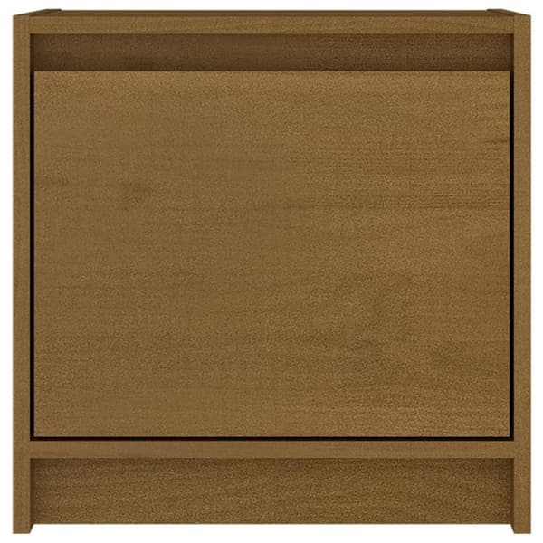 Sängbord 2 st honungsbrun 40x30,5x40 cm massiv furu
