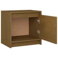 Miniatyrbild 7 av 10: Sängbord 2 st honungsbrun 40x30,5x40 cm massiv furu