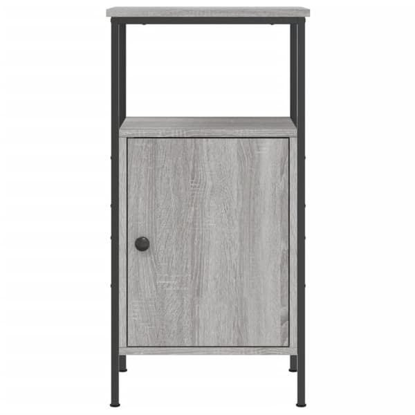 sengeborde 2 stk. 41x31x80 cm konstrueret træ grå sonoma-eg