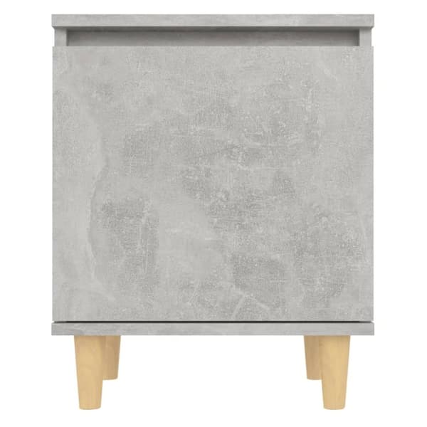 sengeskab med massive træben 40x30x50 cm betongrå