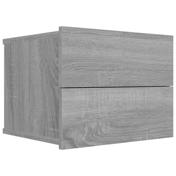 Yöpöydät 2 kpl harmaa sonoma 40x30x30 cm tekninen puu