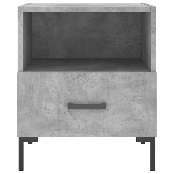 Yöpöydät 2 kpl betoninharmaa 40x35x47,5 cm tekninen puu