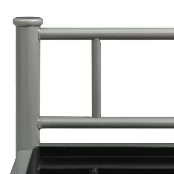 sengeskabe 2 stk. metal og glas grå og sort