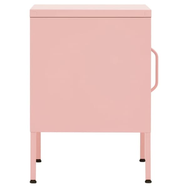 natbord 35x35x51 cm stål pink