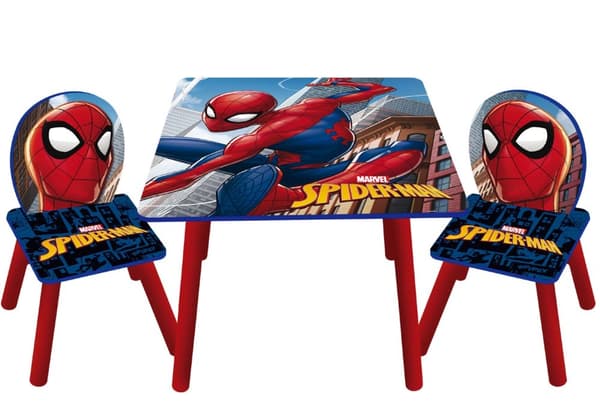 Spiderman träbord med stolar