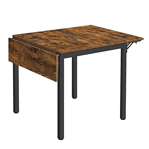KDT077B01 Sammenklappeligt spisebord til 2-4 personer til små rum Vintage brun/sort