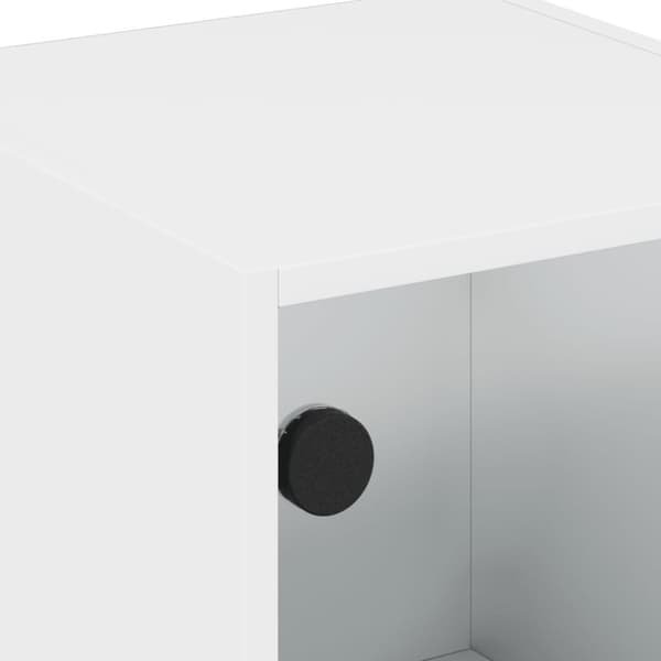 sengeborde 2 stk. med glaslåger 35x37x42 cm hvid