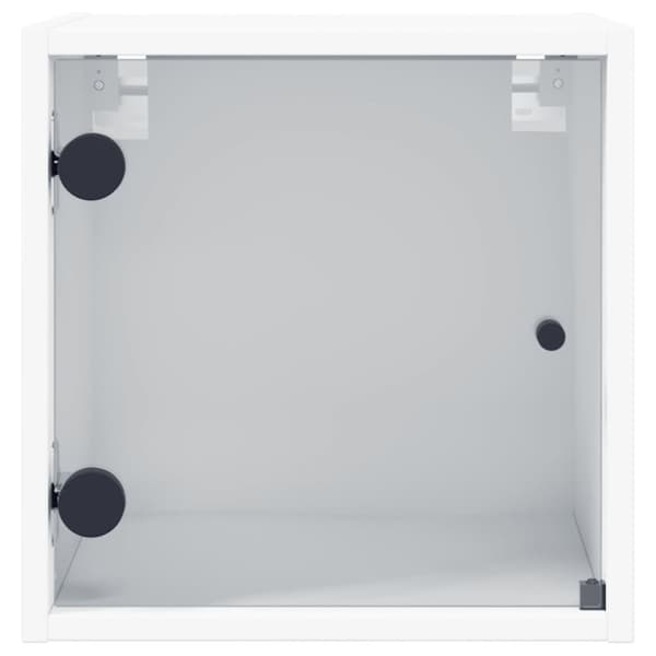 sengeborde 2 stk. med glaslåger 35x37x35 cm hvid