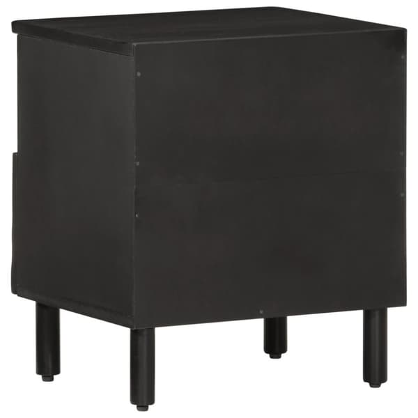 sengeborde 2 stk. 40x33x46 cm massivt mangotræ sort