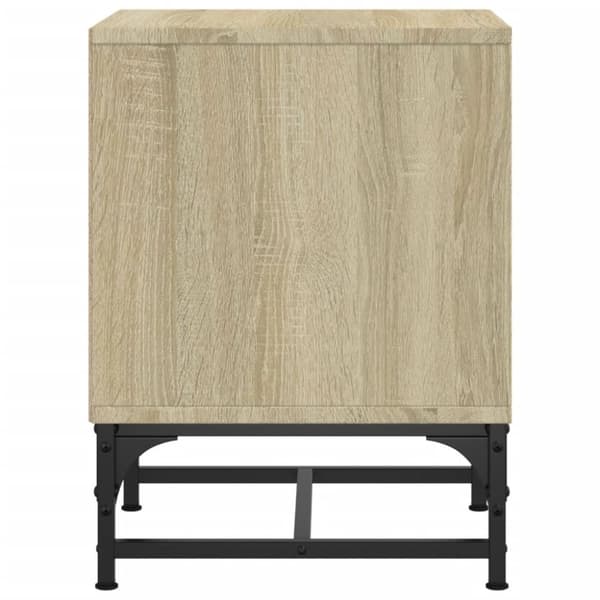 sengeborde med glaslåger 2 stk. 35x37x50 cm grå sonoma-eg
