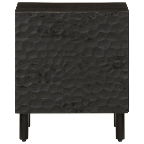 Yöpöydät 2 kpl musta 40x33x46 cm täysi mangopuu