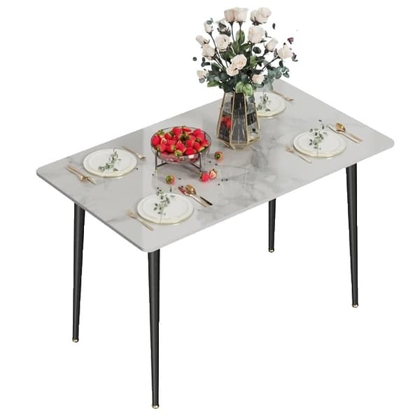 Spisebord, Moderne Design, Bordplade af Sintered Stone, Blank Grå