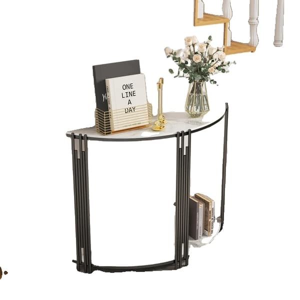 Konsolbord, Ægte Marmor Materiale, Trinvis Design, Hvid