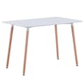 Miniatyrbillede 2 af 2: Spisebord, Rektangulær Design, Moderne Træfinish, Hvid