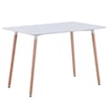 Miniatyrbillede 1 af 2: Spisebord, Rektangulær Design, Moderne Træfinish, Hvid