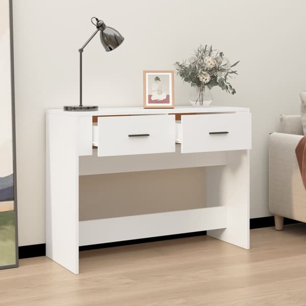 The Living Store konsolbord 100x39x75 cm konstrueret træ hvid -  Borde