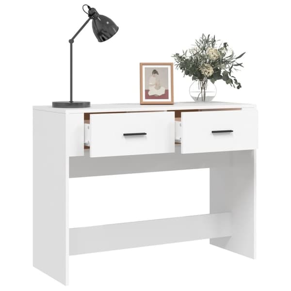 The Living Store konsolbord 100x39x75 cm konstrueret træ hvid -  Borde