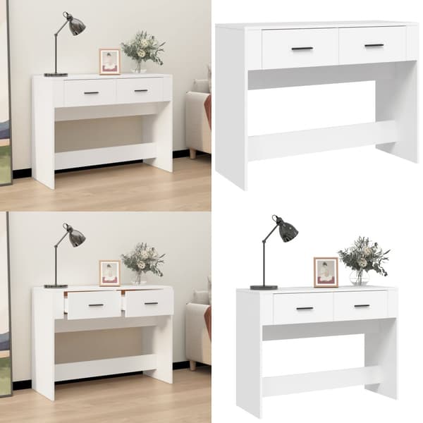 Konsolbord 100x39x75 cm konstrueret træ hvid - Konsolbord - Konsolborde - Home & Living