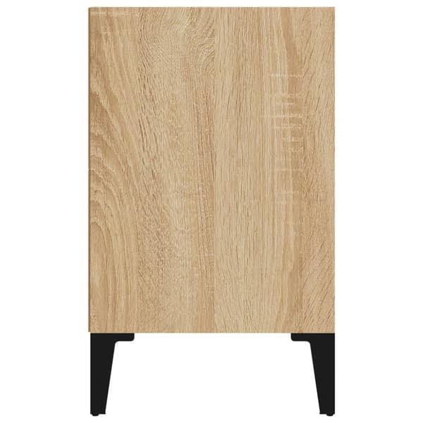 sengebord med metalben 40x30x50 cm sonoma-eg