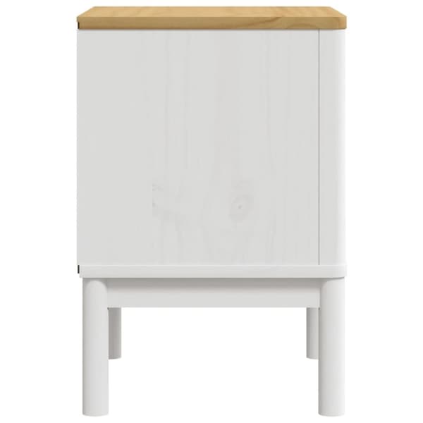 sengebord 45x39x57 cm massivt fyrretræ hvid