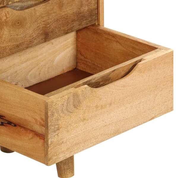 Sängbord i massivt mangoträ 40x30x59,5 cm