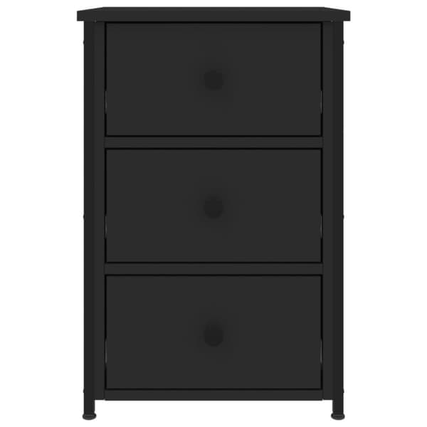 Yöpöydät 2 kpl musta 40x36x60 cm tekninen puu