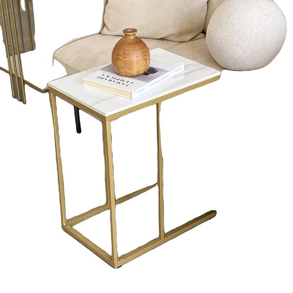 Snackbord, Sintered Stone Materiale, C-formet Design, Guld