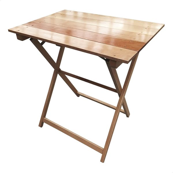 Wellhome Hopfällbart Sängbord I Bok Med Lackfinish 70x50x76 Cm