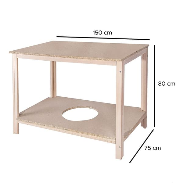 Wellhome Rektangulärt Bårbord 150x80x75 Cm