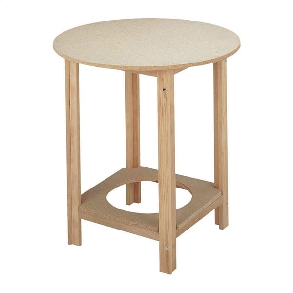 Wellhome Rundt Sofabord Med Bøgestruktur Finish Uden Lak 60x60x75 Cm