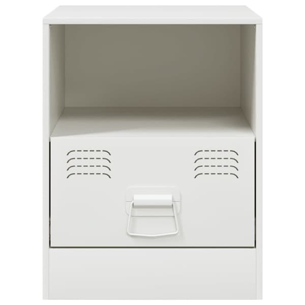 sengeborde 2 stk. 34,5x39x44 cm stål hvid