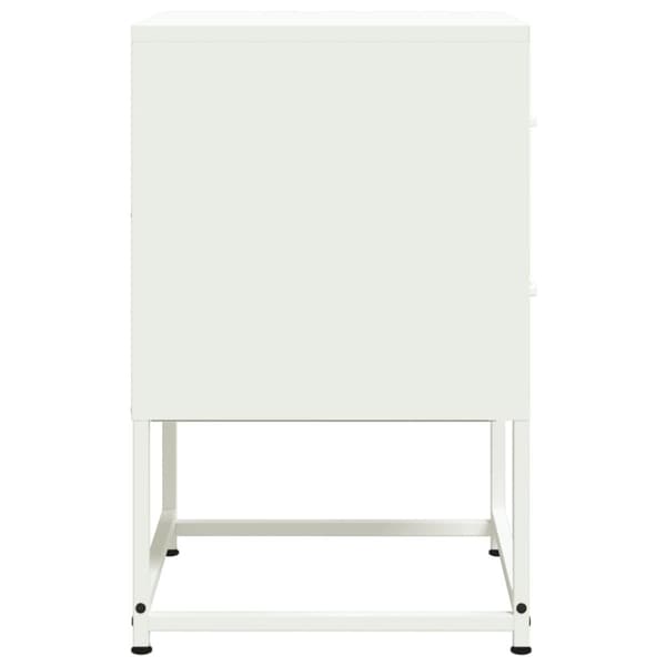 Yöpöydät 2 kpl valkoinen 36x39x60,5 cm teräs