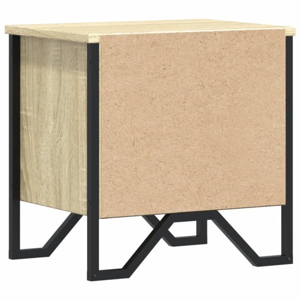 sengeborde 2 stk. 40x30x40 cm konstrueret træ sonoma-eg