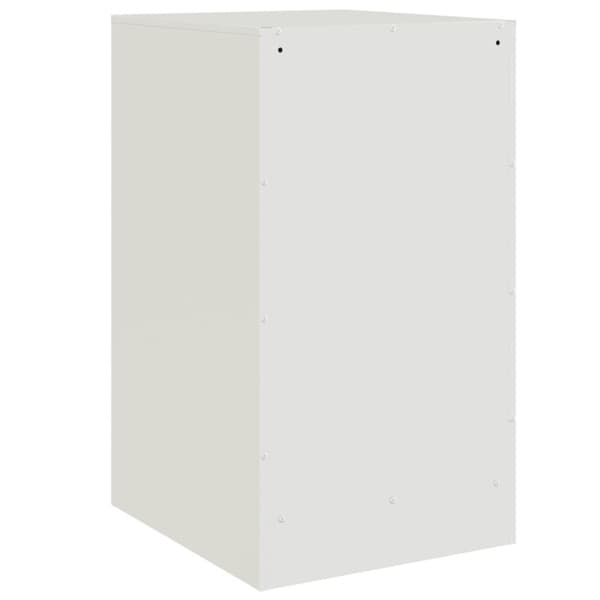 Yöpöydät 2 kpl valkoinen 34,5x39x62 cm teräs