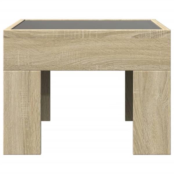 sohvapöytä Infinity LED-valoilla Sonoma-tammi 40x40x30 cm