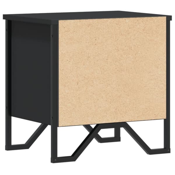 sengeborde 2 stk. 40x30x40 cm konstrueret træ sort