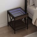 Pikkukuva 1 / 10: sohvapöytä Infinity LED-valoilla ruskea tammi 40x40x49 cm