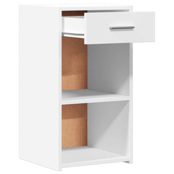 Sängbord 2 st vit 35x34x65 cm konstruerat trä