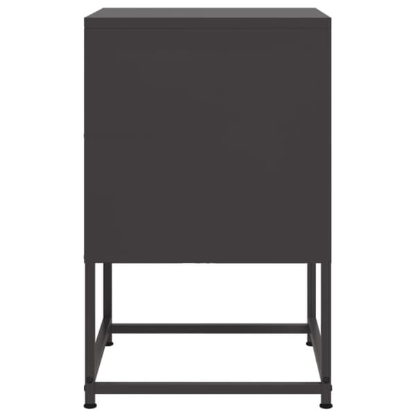 Sängbord 2 st svart 36x39x60,5 cm stål